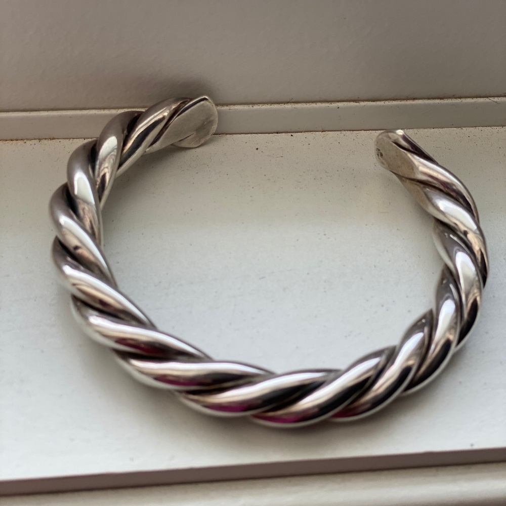 Silpada Silver Solid Heavy Cuff 71/2 - image 2